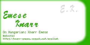 emese knarr business card